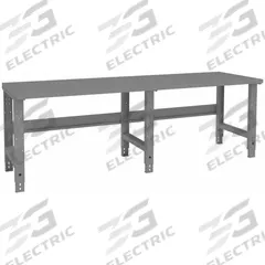 TENNSCO Workbench: Adj Ht, Steel, 96 in x 30 in, 4,000 lb Overall Load Capacity, Gray (MPN WBA-1-3096S). Key specifications — Brand: TENNSCO.