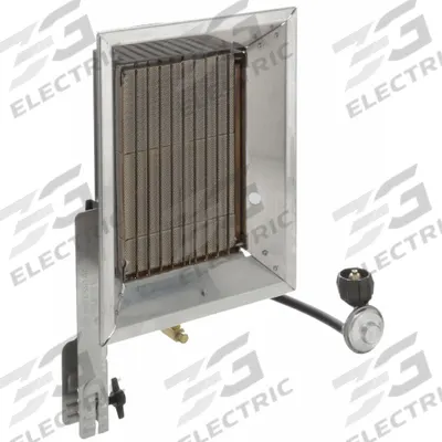 RE-VERBER-RAY Portable Gas Tank-Top Heater: 16,000 BtuH Heating Capacity Output, Rectangle - Portable Gas Tank-Top Radiant Heaters