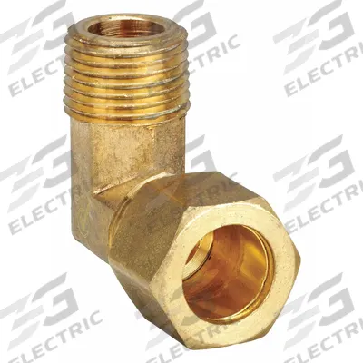 APPROVED VENDOR Compression Fitting Elbow: 1/2 in OD x 3/8 in Pipe Fitting Size - Low-Lead Standard Sleeve Brass Compression Fitting
