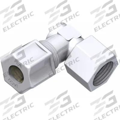 JACO Female Elbow Compression Connector: 1/4 in OD x 1/8 in Pipe Size, Compression x FNPT - General Purpose Nylon Compression Fittings