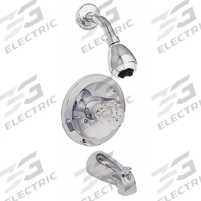 APPROVED VENDOR Tub and Shower Trim Kit: Traditional, 1.75 gpm Fixed Showerhead Flow Rate - Bathtub Spout & Fixed Showerhead Faucet Combinations