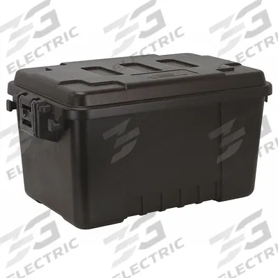 PLANO MOLDING Utility Trunk: 14 gal, 24 in x 15 in x 13 in, Black, Plastic, 2 Handles - Storage Trunks
