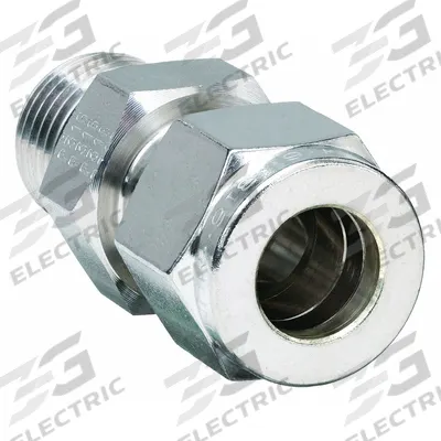 PARKER Compression Fitting Adapter: 1/4 in OD x 1/4 in Pipe Fitting Size - Double-Ferrule Stainless Steel Fittings