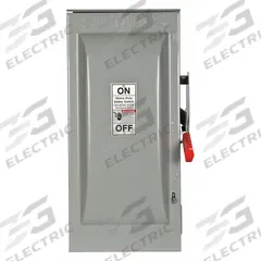 SIEMENS Safety Switch: Fusible, 100 A, Single Phase, 240V AC, Galvanized Steel, Indoor/Outdoor (MPN HF223NR). Key specifications — Brand: SIEMENS.