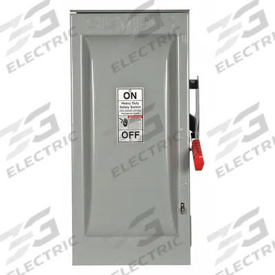 Siemens Safety Switch: Fusible, 100 A, Single Phase, 240V AC, Galvanized Steel - Fusible Safety Switches