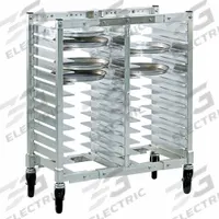 NEW AGE INDUSTRIAL Adjustable Pizza Pan Rack: 26 Slots, 2 in Betw Shelves, 34 3/4 in Ht, NS600A. Key specifications — Brand: NEW AGE INDUSTRIAL; Nesting: No; Pan Size: 10 to 16 in; Product Type: Adjustable Pizza Pan Rack; NSF Certified: No; Includes Top: No; Manufacturer Part Number: NS600A.