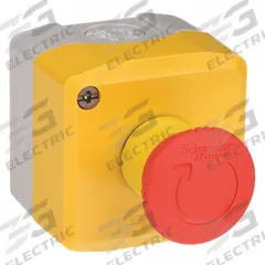 SCHNEIDER Control Station: Mushroom Head Push Button, 0 Pilot Lights, 2NC, Emergency Stop (MPN XALK178FH7). Key specifications — Brand: SCHNEIDER; Operator Legend: Emergency Stop; Operator Color: Red; Operator Configuration: Mushroom Head Push Button; Environments & Applications: Oil- & Dust-Tight; Operator Configuration Type: (1) Mushroom Push Button.