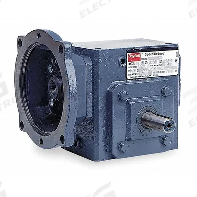 Dayton Speed Reducer: 60:1, 29 RPM, 0.5 hp Input Max, 663 in-lb Output Max, Keyed - Direct-Drive Right-Angle Speed Reducers