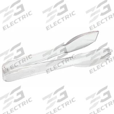 CRESTWARE Salad Tongs: 9 in Overall Lg, Clear, Polycarbonate - Serving Tongs