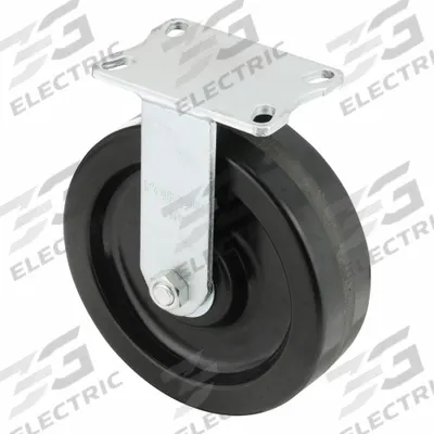 APPROVED VENDOR Plate Caster: Rigid, No Brake, Phenolic, 10 in Wheel Dia, 3 in Wheel Wd - Heavy-Duty Plate Casters