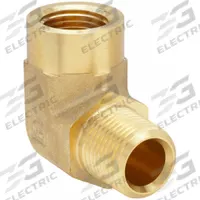 PARKER Metal Pipe Elbow: 90° Elbow, Brass, 1/8 in x 1/8 in, Male NPT Threaded x Female NPT Threaded (MPN 1/8 CD-B). Key specifications — Maximum Operating Pressure: 3,200 psi.