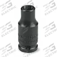 PROTO Impact Socket: 3/8 in Drive Size, Torx, E10 Socket Size, External Torx, Std, Black Oxide (MPN J7210TX). Key specifications — attr1214246: PROTO; attr1214260: Black Oxide.