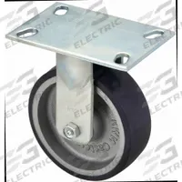 RWM Plate Caster: Rigid, Polyurethane, 6 in Wheel Dia, 2 in Wheel Wd, 7 5/8 in Mounting Ht, Roller (MPN 65-UIR-0620-R-76RT). Key specifications — Wheel/Tread Color: Blue; Brand: RWM; Roll Up: Rigid.