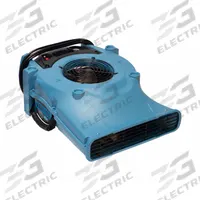 Low Profile Centrifugal Blower: 885 cfm, 1/4 hp, Fixed Frame, 115V AC, Variable Speeds, Blue (MPN F505). Key specifications — Product Type: Low Profile Centrifugal Blower; GFCI Protected: Yes; Number of Speeds: Variable; Housing Material: Polyethylene; Brand: DRI-EAZ; Nominal Voltage: 115V AC.