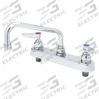 T&S BRASS Low Arc Laundry Sink Faucet: Centerset, Deck, Brass, 2.2 gpm Flow Rate, 2 Mounting Holes (MPN B-1121). Key specifications — Brand: T&S BRASS.