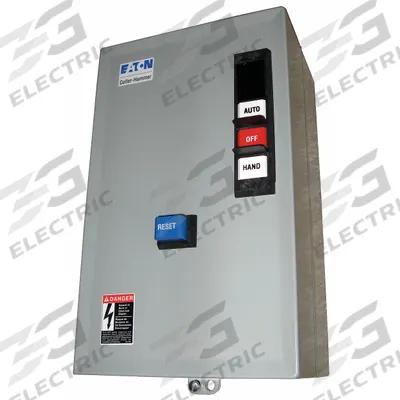 EATON Magnetic Motor Starter: Non-Reversing, 3 Poles, Electronic Protection, 25 A - Enclosed, Non-Reversing Starters with Electronic Overloads
