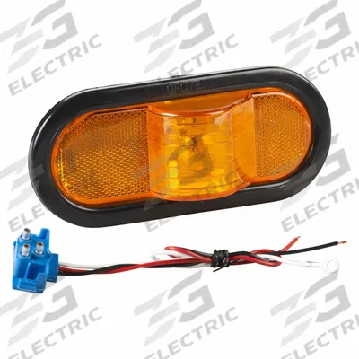 GROTE Side Turn Marker Lamp: Incandescent, Turn Signal Light, Amber, Oval - Turn Signal Lights