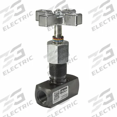 Parker Flow Control Valve: 25 gpm Max Flow Rate, #12 SAE O-Ring Boss, #12 SAE O-Ring Boss - Precision Needle Flow Control Valves