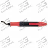 SHAVIV Deburring Tool Set: E200 Blade, Glo-Burr Handle, Red (MPN 155-00268). Key specifications — Brand: SHAVIV; Blade Trade Number: E200; Features: Pocket Clip; Color (merch): Red.