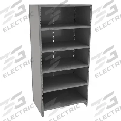 TENNSCO Metal Shelving: Standalone, Light-Duty, 36 in x 24 in, 72 in Overall Ht - Light-Duty Standalone Closed Metal Shelving