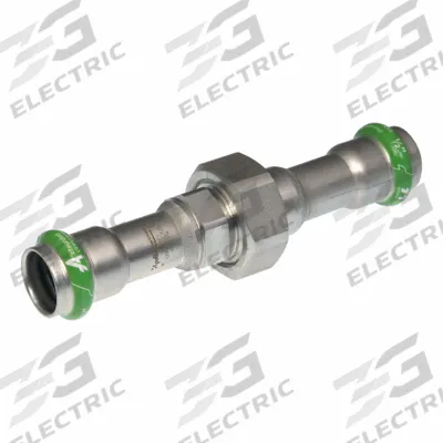 APOLLO Crimp Union Fitting: 3/4 in Pipe x 3/4 in Pipe Size, Press-fit x Press-fit - Potable Water Stainless Steel Press Fittings