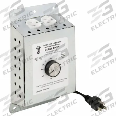 TJERNLUND Dehumidistat: Compatible With X2D, 115V AC - Dehumidistats for Crawlspace Fans