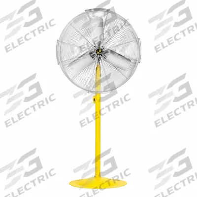 JAN FAN Circulating Fan: 30 in Blade Dia, 2 Speeds, 1/4 hp Motor HP, Non-Oscillating - Standard Industrial Pedestal Fans