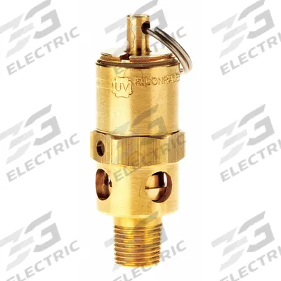 CONRADER Safety Valve: Hard Seat, 1/8 in (M)NPT Inlet (In.), 1/8 in (F)NPT Outlet (In.) - Hard Seat Pneumatic Safety Valves