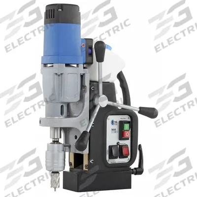 CS UNITEC Magnetic Drill: 50 RPM – 450 RPM, Electric Magnet, 6 1/3 in Drill Travel - Adjustable-Base Magnetic Drill Presses
