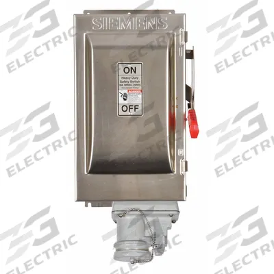 Siemens Safety Switch: Fusible, 100 A, Three Phase, 600V AC, 304 Stainless Steel - Fusible Safety Switches