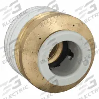 SMC Push-Fit Adapter Fitting: 10 mm OD x 1/2 in Pipe Size, Push-to-Connect x BSPT, Brass, White (MPN KQ2S10-04AS). Key specifications — Brand: SMC; Thread Size A: 1/2".