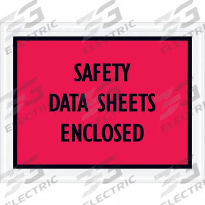 APPROVED VENDOR Packing List Envelopes: 5 1/2 in Outside Ht, 7 in Outside Lg, Red - SDS Packing List Envelopes
