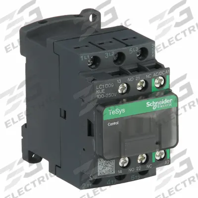 SCHNEIDER Magnetic Contactor: Non-Reversing, 3 Poles, 3NO Contacts, 9 A - Non-Reversing IEC Contactors