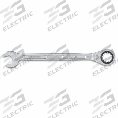 PROTO Combination Wrenches: Alloy Steel, Full Polish Chrome, 30 mm Head Size - Metric Spline Ratcheting Combination Wrenches