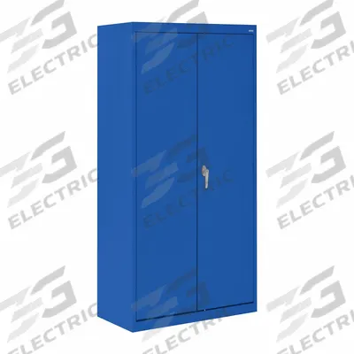 SANDUSKY Shelf Cabinet: 36 in x 24 in x 72 in, 4 Shelves, Swing Handle & Three-Point Locking - Commercial Combination Cabinets