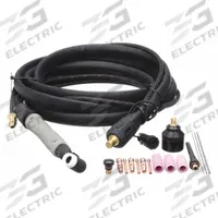ESAB TIG Torch Kit: Air-Cooled, 17, 12 1/2 ft, 17V (MPN W4013802). Key specifications — Brand: ESAB; Manufacturer Part Number: W4013802; Neck Type: Rigid; Gas Valve (Table): With.