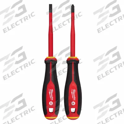 MILWAUKEE Insulated Screwdriver Set: 1-10 Pieces, 2 Pieces - Insulated Screwdriver Sets