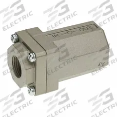 SMC Pneumatic Check Valve: Bushing, 1/2 in Rc, 1/2 in Rc, 1 MPa Max. Pressure (MPN AK4000-04). Key specifications — attr291949: 1/2 in Rc; attr291950: 1/2 in Rc; attr291957: Aluminum Die Cast (Body); Aluminum Die Cast (Cover); NBR (O-Ring); POM (Valve); attr294749: SMC.