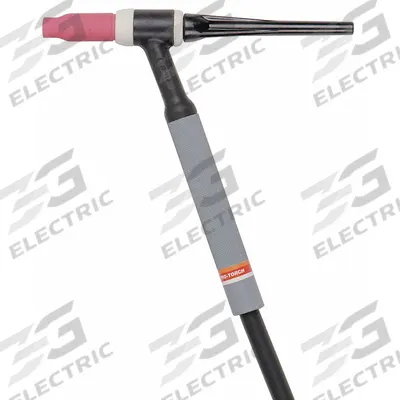 LINCOLN ELECTRIC Torch: Air-Cooled, PTA-17, 12 1/2 ft, Braided Rubber, 2-Piece - Air-Cooled TIG Torches
