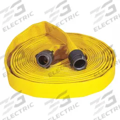 JAFRIB Fire Hose: Attack Fire Hose, Single Jacket, 2 1/2 in Hose Inside Dia, 50 ft Hose Lg, Rubber (MPN G50H25RY50). Key specifications — attr660602: Rocker; attr660626: PVC Nitrile Rubber.
