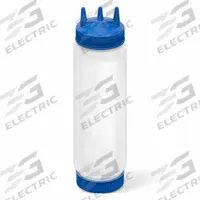 VOLLRATH Squeeze Bottle: 24 oz Capacity, 2 1/8 in Opening Dia, 10 3/4 in Overall Ht, NSF Certified (MPN 33242-134444). Key specifications — Dishwasher Safe: Yes; Brand: VOLLRATH; Color: Blue/Clear.