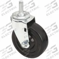 APPROVED VENDOR Stem Caster: Swivel, No Brake, 4 in Wheel Dia., 1 1/4 in Wheel Wd, Rubber, Rubber (MPN 32J851). Key specifications — attr1111099: APPROVED VENDOR; attr1111095: Black; attr1176855: Swivel.