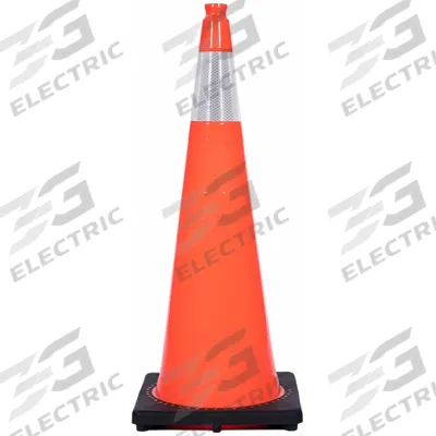 APPROVED VENDOR Traffic Cone with Bands: MUTCD/NCHRP-350, 36 in Cone Ht, Orange, High-Intensity Prismatic - Traffic Cones for Roadway Use