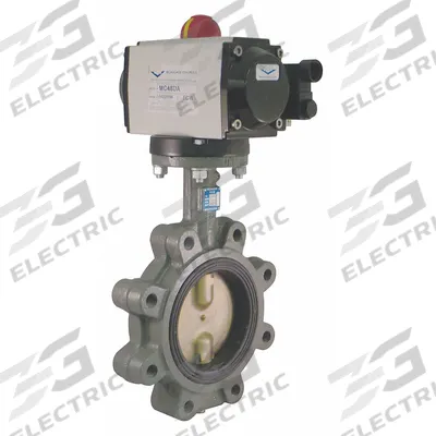 MILWAUKEE VALVE Pneumatically Actuated Butterfly Valve: For Water Media, Air to Spring - Ductile Iron General-Service Pneumatic Butterfly Valves