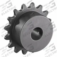 TSUBAKI Single Strand Sprocket: 35, For 3/8 in Chain Pitch, 1/2 in Bore Dia, 16 Teeth, Steel (MPN 35B16F-1/2). Key specifications — Brand: TSUBAKI.