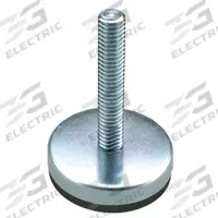 GLIDE RITE Male-End Leveling Mount: Fixed Stud, 5/8"-11 Thread Size, 3.19 in, 500 lb Capacity (MPN SG016-EL). Key specifications — Finish: Plain; Base Shape: Round; Load Capacity: 500 lb; Thrust Pad Material: Rubber.