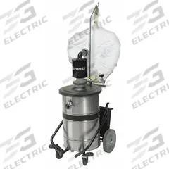 TORNADO Vacuum Cleaner: Wet/Dry, Std, Stainless Steel, 1 1/2 in Vacuum Hose Dia, Head Only (MPN 98697). Key specifications — Tank Material: Stainless Steel; Air Inlet Size and Type: 1/2 in Quick Connect; Brand: TORNADO; Includes: Head Only.
