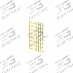 Woven-Wire Partition Components: Security Cage Panel, 8 ft H, 1 in H x 1 in W, Yellow, Square (MPN 2473-48X96). Key specifications — Brand: 80/20; Product Type: Security Cage Panel; Manufacturer Part Number: 2473-48X96.
