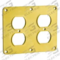 LEVITON 2 - Duplex Receptacle Coverplate - YELLOW: Portable Outlet Box Cover, Duplex Receptacles (MPN 3260-Y). Key specifications — Color: Yellow; Brand: LEVITON.