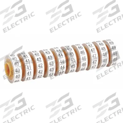 3M Wire Marker Tape Refill: 40 to 49, Black on White, 5,760 Labels, Polyester Film - Wire Marker Dispenser Replacement Rolls